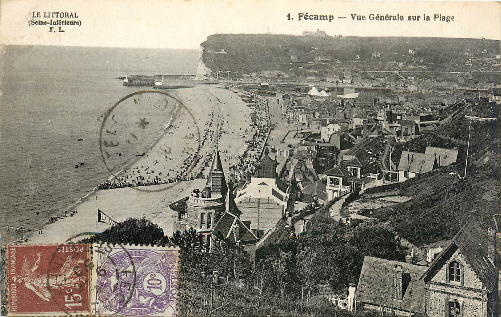 CPA Fecamp Vue Generale sur la Plage 
