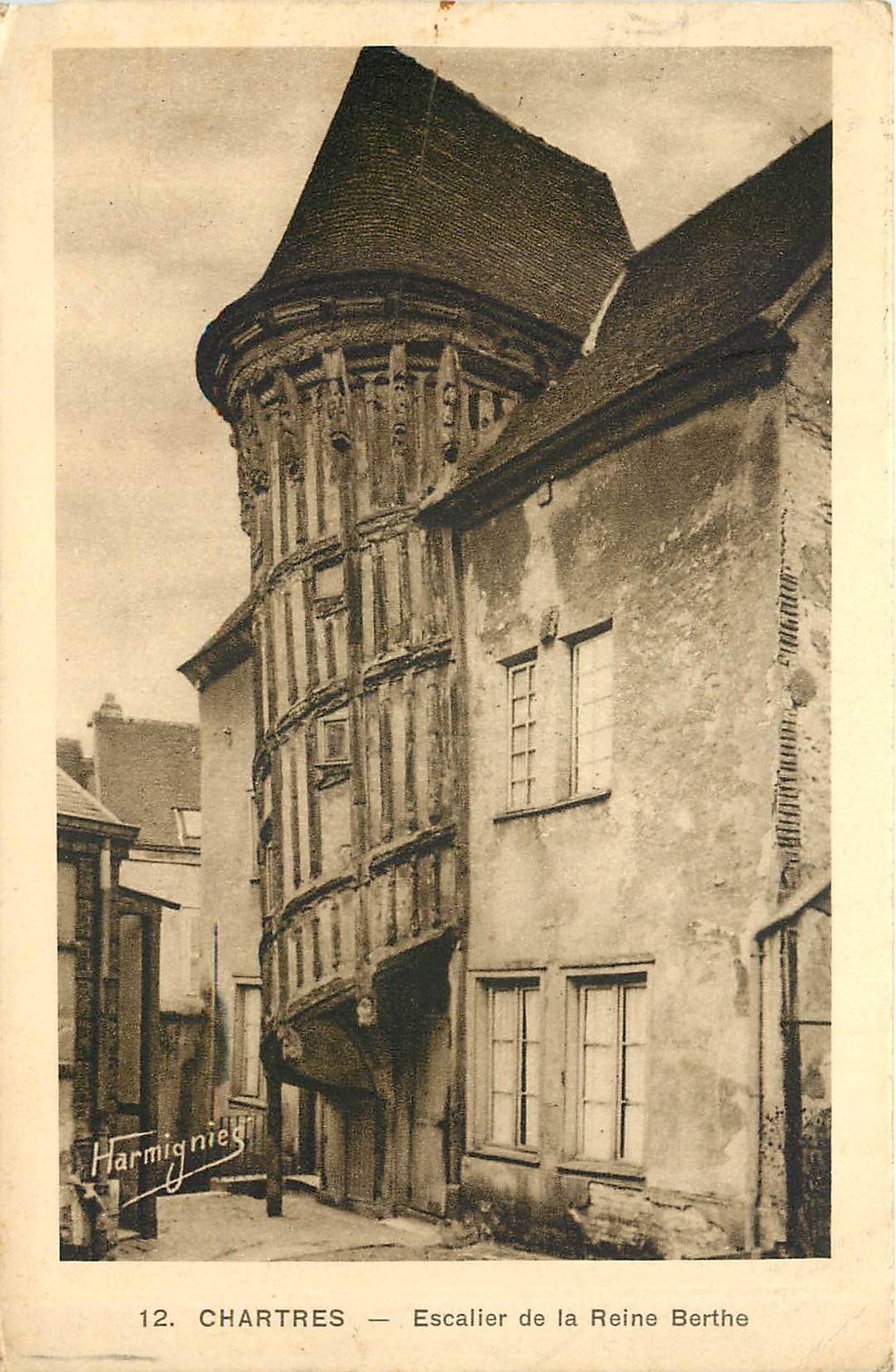 CPA Chartres Escalier de la Reine Berthe 