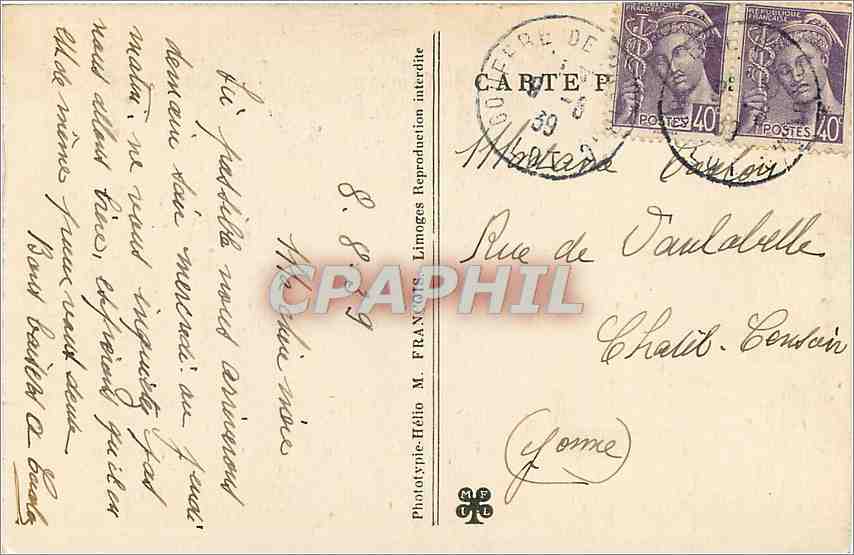 CPA Le Gouffre de Padirac Lot La Riviere plane  — Rückseite