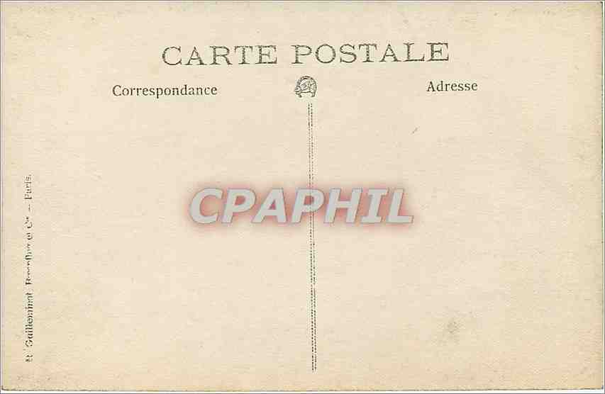 Iglesia y estatua sobre un promontorio — G. Gallienmat, París — número de serie no visible — Reverso
