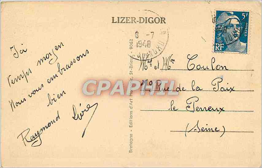 Saint-Brieuc-Légué — La Tour du Guet — Amgoury — Rückseite