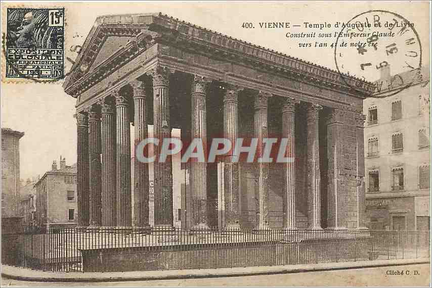 CPA Vienne Temple d'Auguste et de Livie 