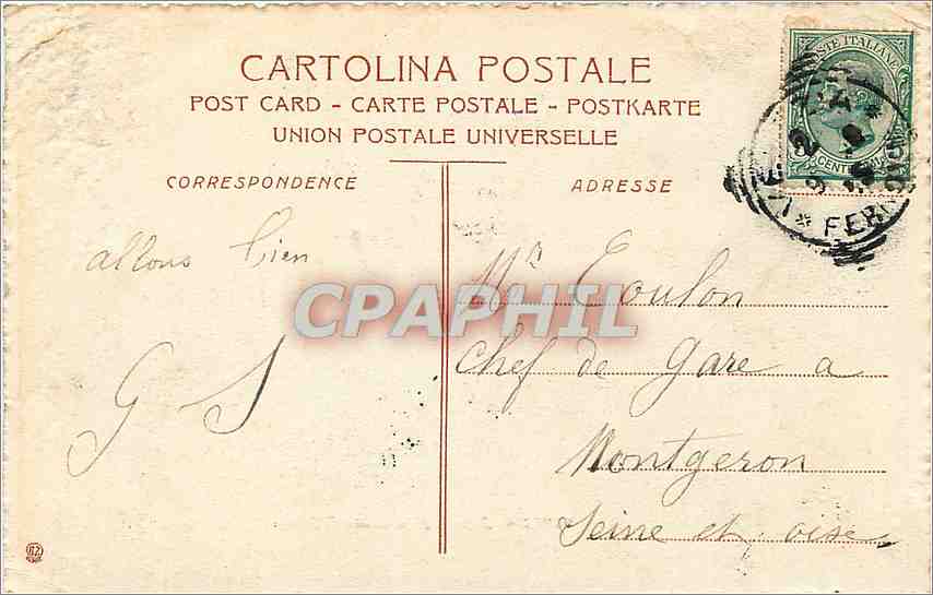 CPA Venezia Interno della Chiesa S Marco  — Rückseite