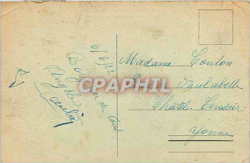 CPA Rouen Vieille Maison Rue St Romain Cour d'Albane  — Verso