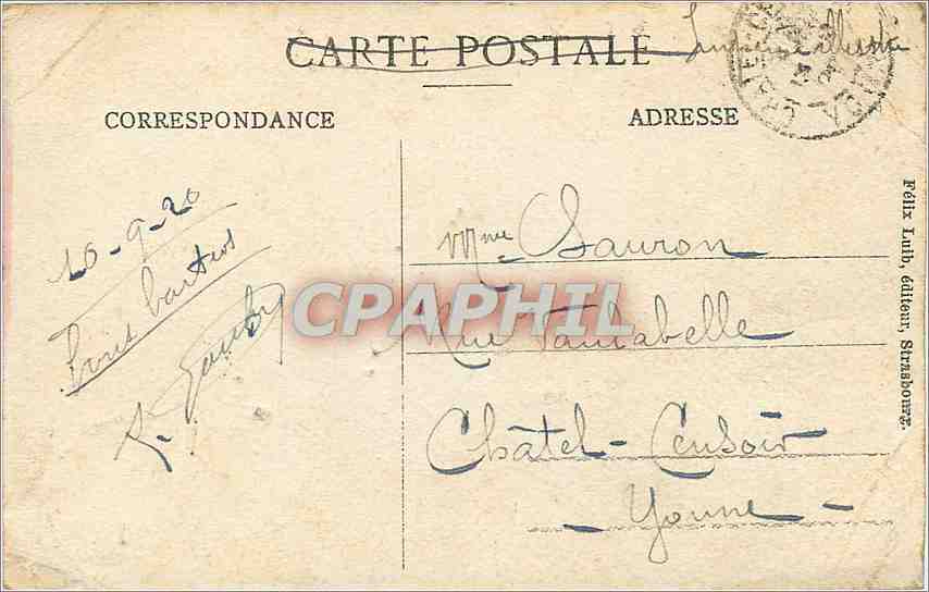 CPA Strasbourg Pont du Chemin de fer sur le Rhin pres Kehl  — Rückseite