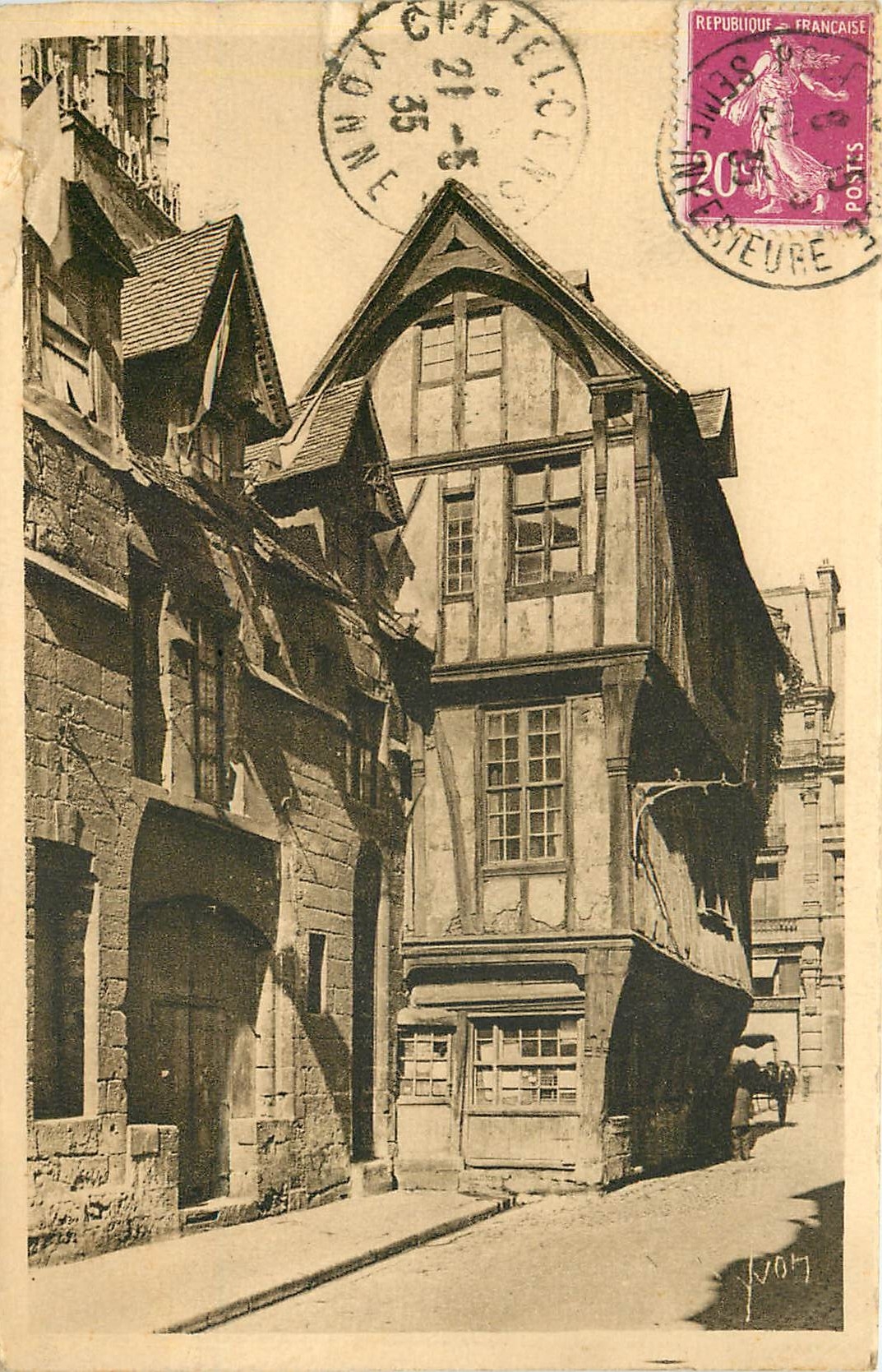 CPA Rouen Seine Inferieure Vieilles Maisons rue Saint Romain 