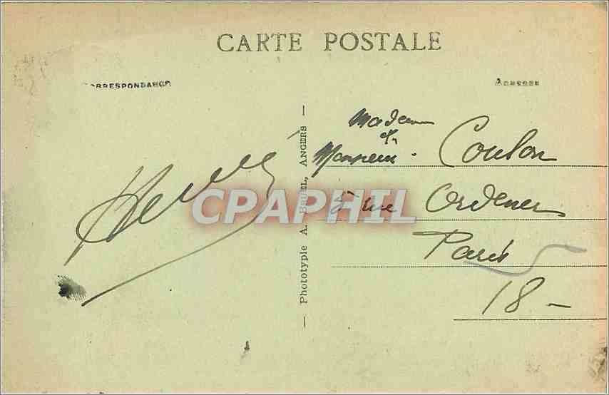 CPA Ploumananach C du N Chateau de Costaeres  — Rückseite