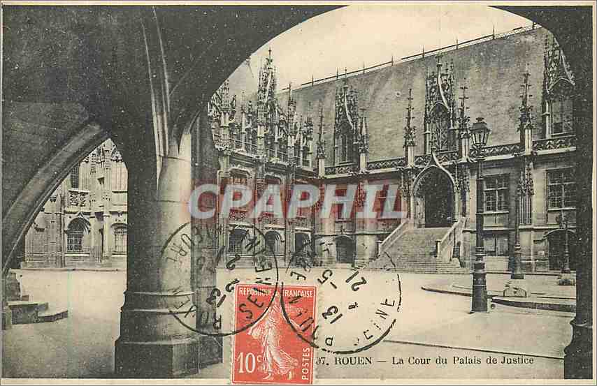 CPA Rouen La Cour du Palais de Justice 