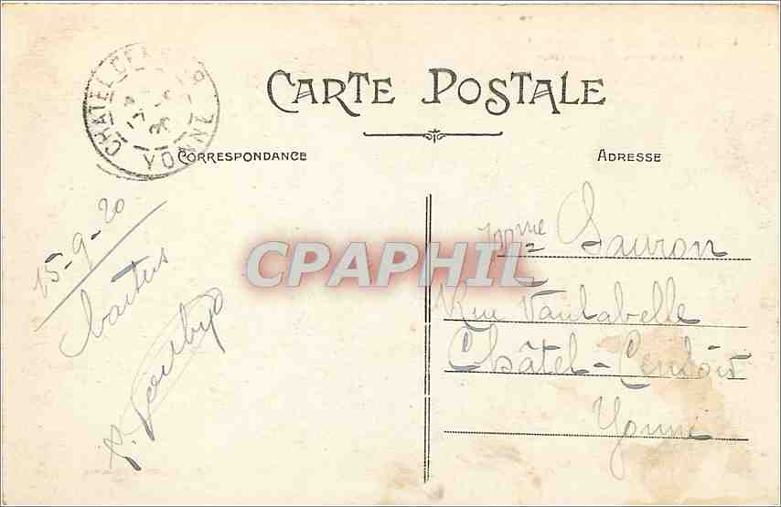 CPA Lyon Pont du Palais de Justice et coteau de Fourviere  — Rückseite