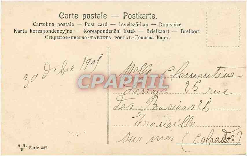 CPA Bonne Annee Fleurs Fer a cheval — Rückseite