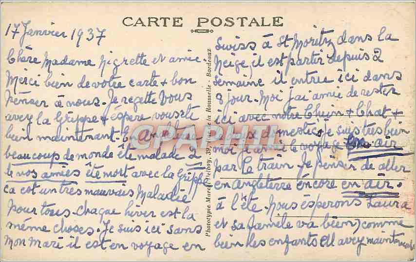 Biarritz (B.-P.) — Côte des Basques et 'Héhanthé' sur la Falaise — M.D. — Rückseite