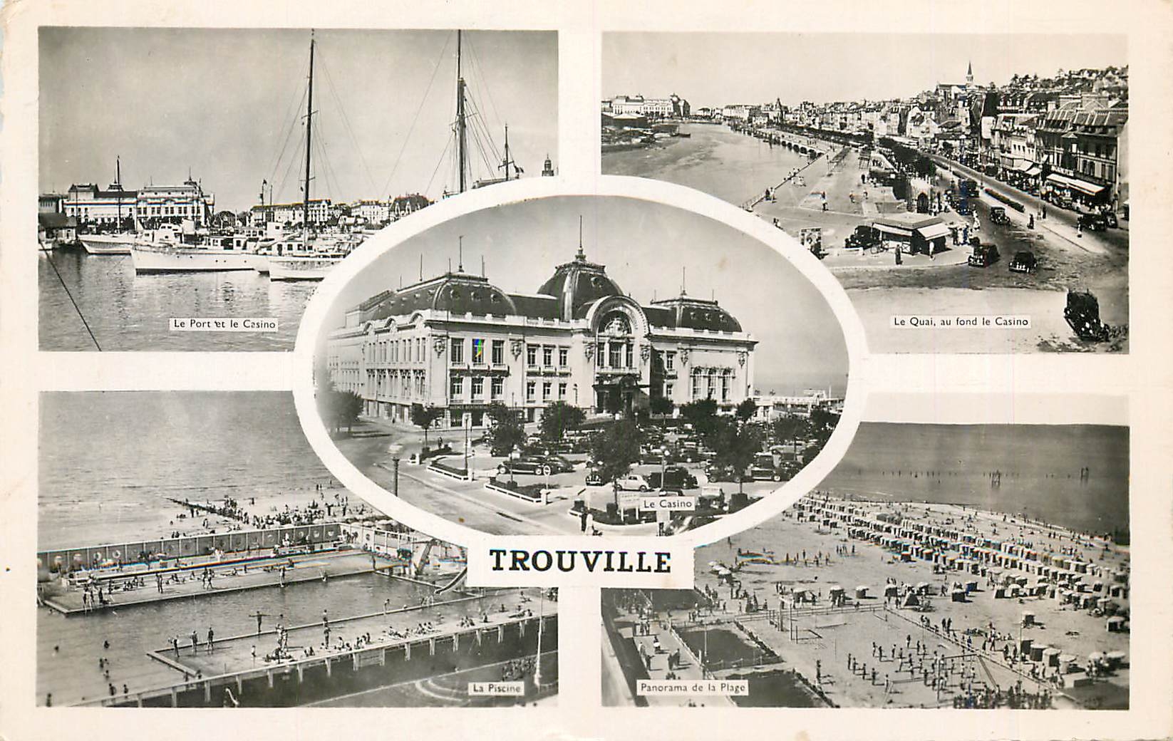 Trouville — Panorama du Casino, du port, de la plage et du quai — Éditions Caby