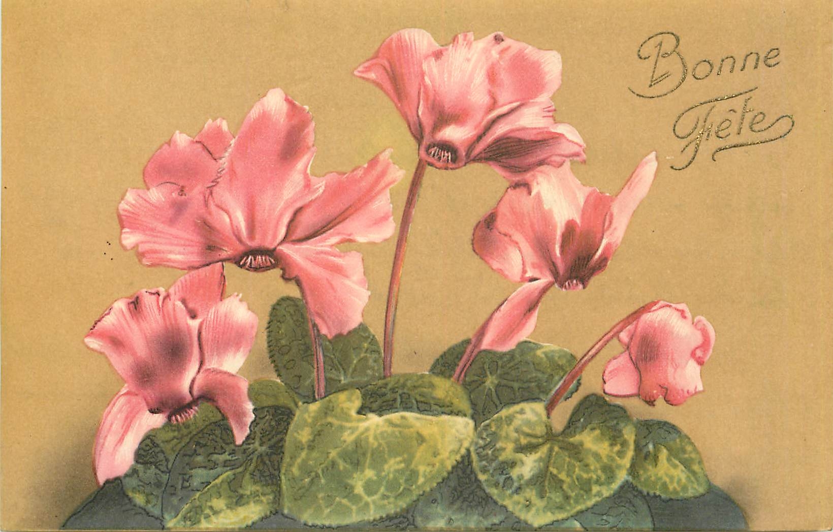 CPA Bonne Fete Fleurs