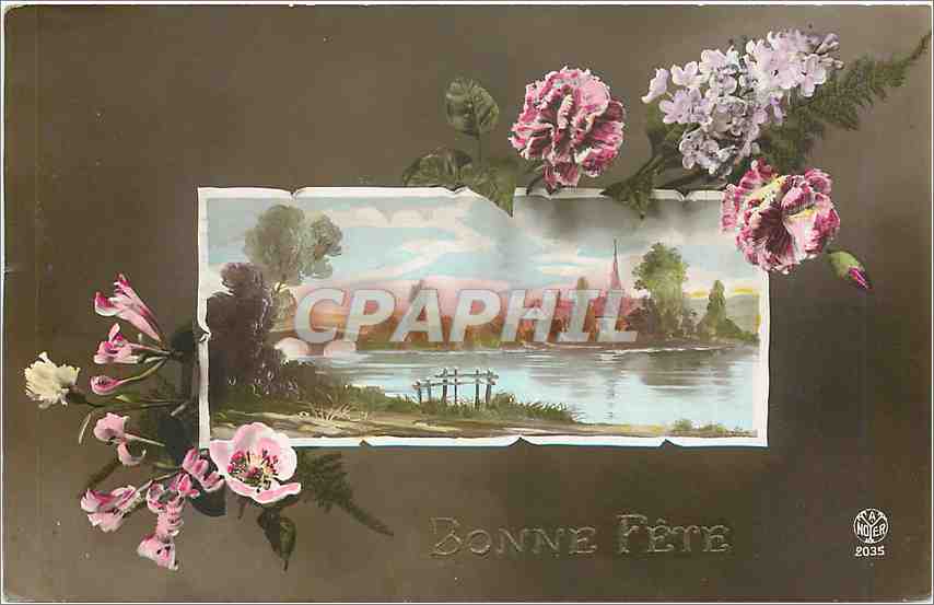 CPA Bonne Fete Fleurs
