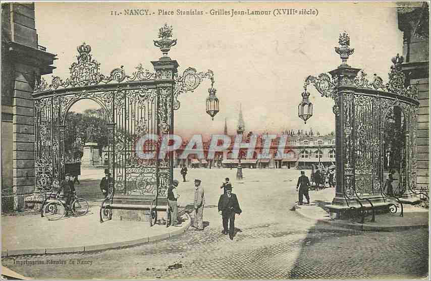 CPA Nancy Place Stanislas Grilles Jean Lamour 
