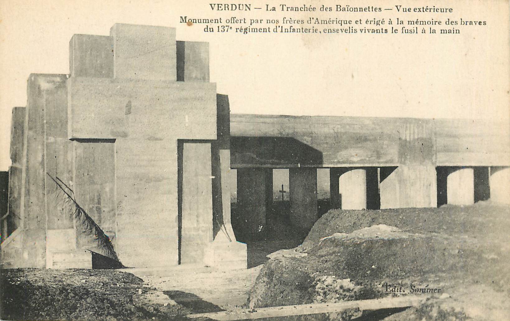 Verdun — La Tranchée des Baïonnettes — Vue extérieure — Éditeur Sommer