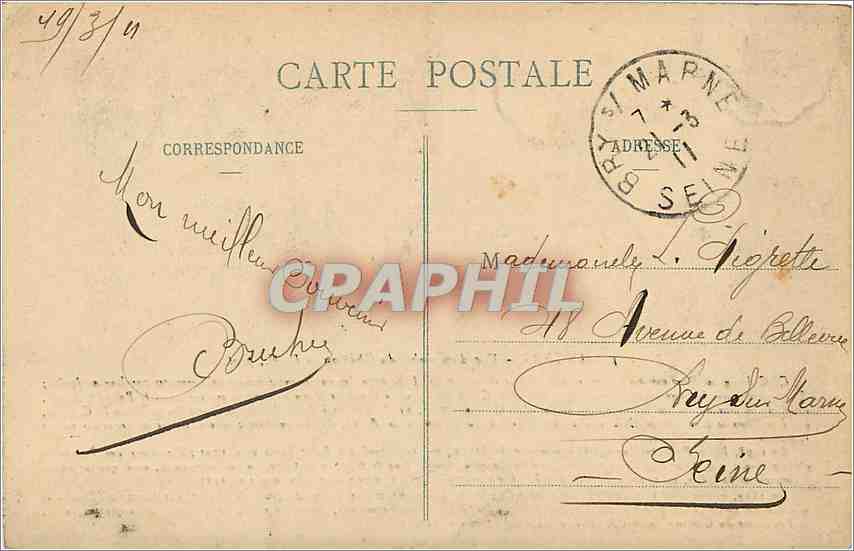CPA Angers Vue d'esnsemble du Chateau  — Rückseite