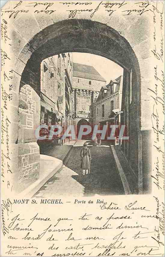CPA Mont St Michel Porte du Roi 