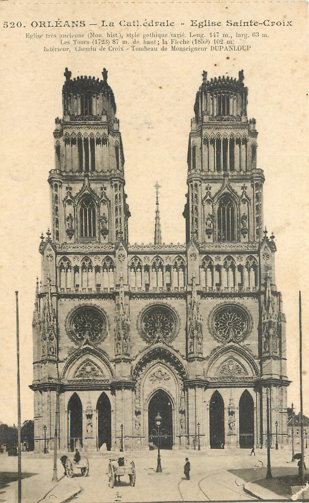 Orléans — La Cathédrale - Église Sainte-Croix — Éditeur DUPANLOUP, n° 520