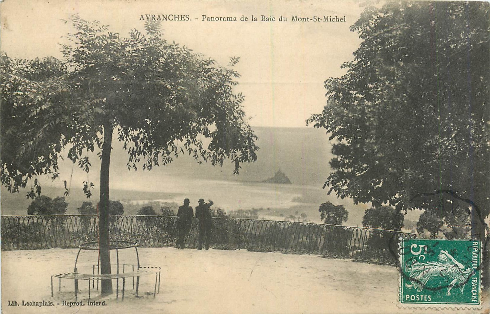 Avranches - Panorama de la Baie du Mont-St-Michel — Lib. Lechaplais, Reprod. interd.