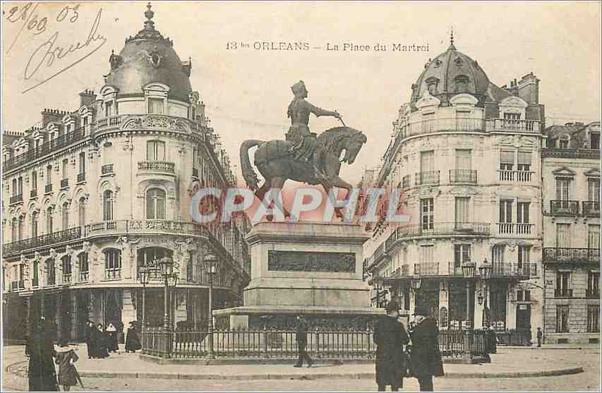 Orléans — La Place du Martroi — L. Bruhier, voyageur, Paris