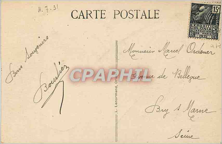 CPA Olivet Les bords du Loiret  — Rückseite