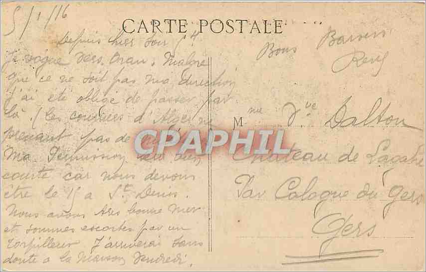 CPA Marseille Le Chateu d'If et les Iles  — Verso