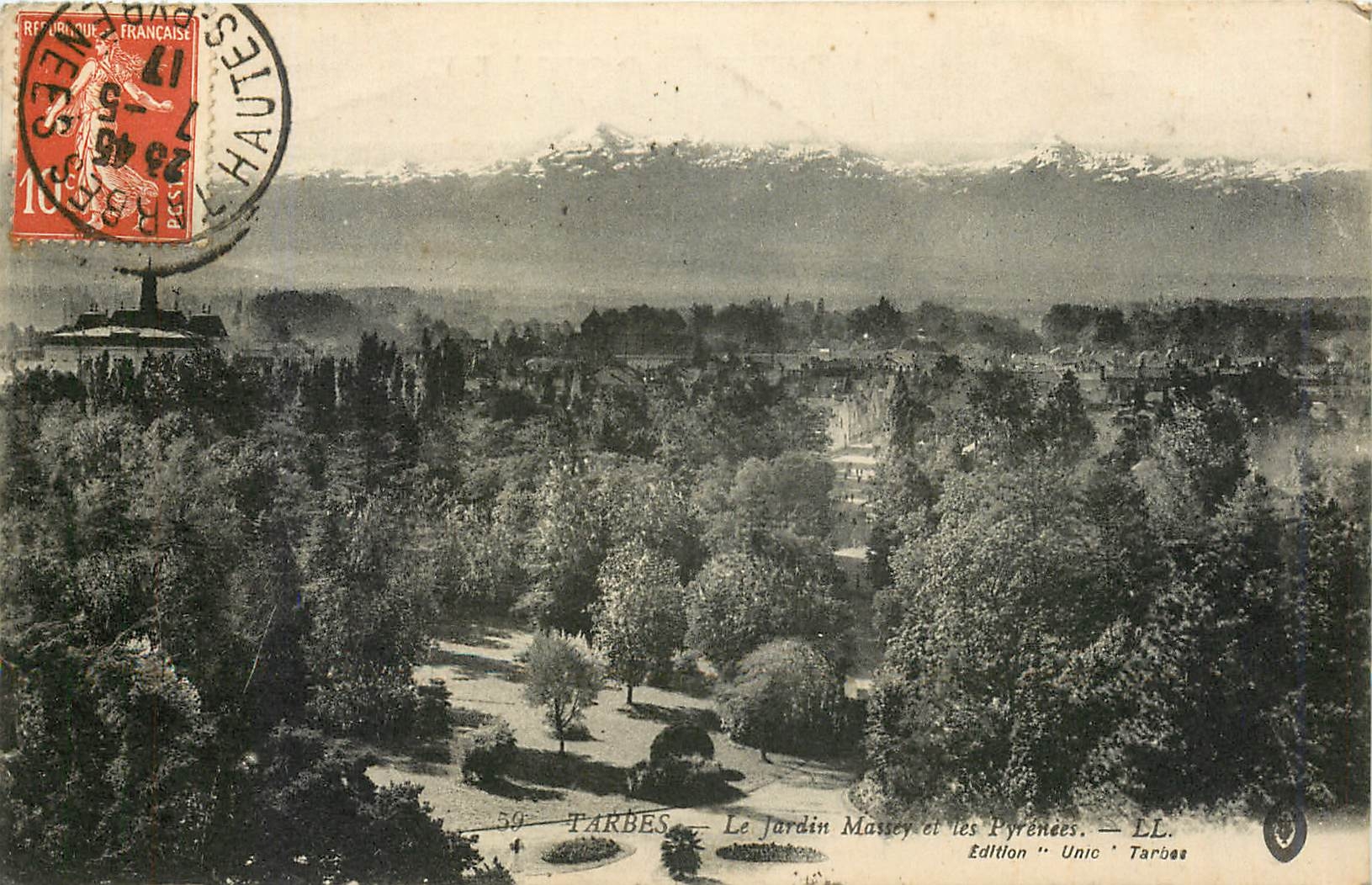 Tarbes — Le Jardin Massey et les Pyrénées — Édition 'Unic' Tarbes