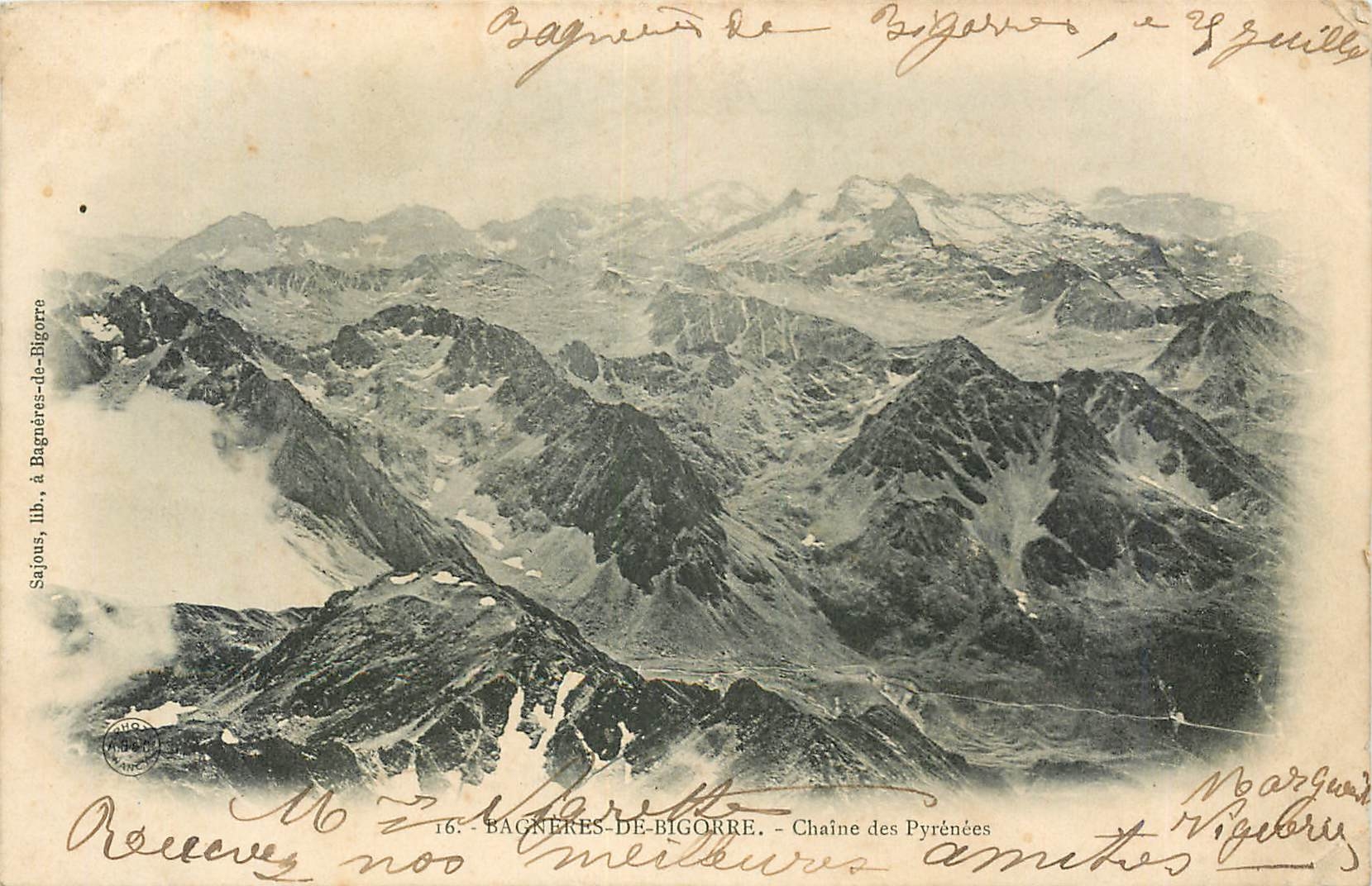 CPA Bagneres de Bigorre Chaine des Pyrenees 