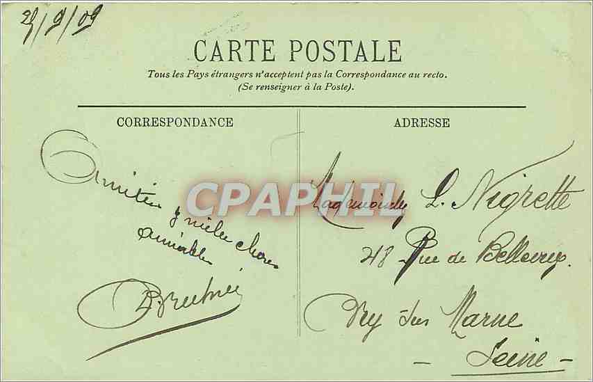 CPA Chenonceaux Le Chateau Facade Occidentale Vues des Jardins  — Rückseite