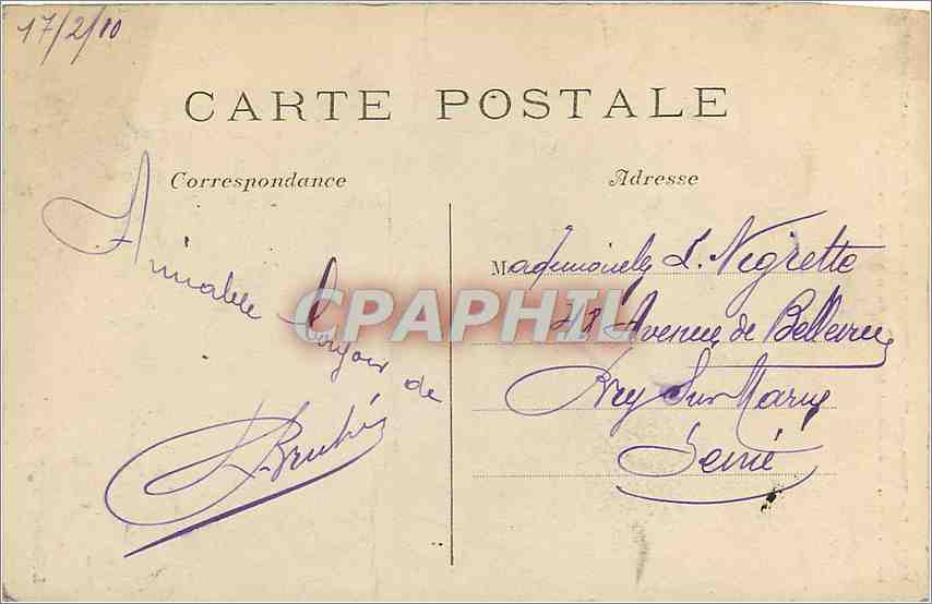 CPA Le Puy en Velay Hte Loire Le Rocher Corneille  — Verso