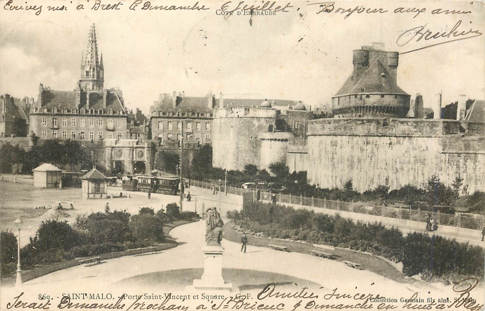 Saint-Malo - Porte Saint-Vincent et Square - G.F. D'Emande & Cie