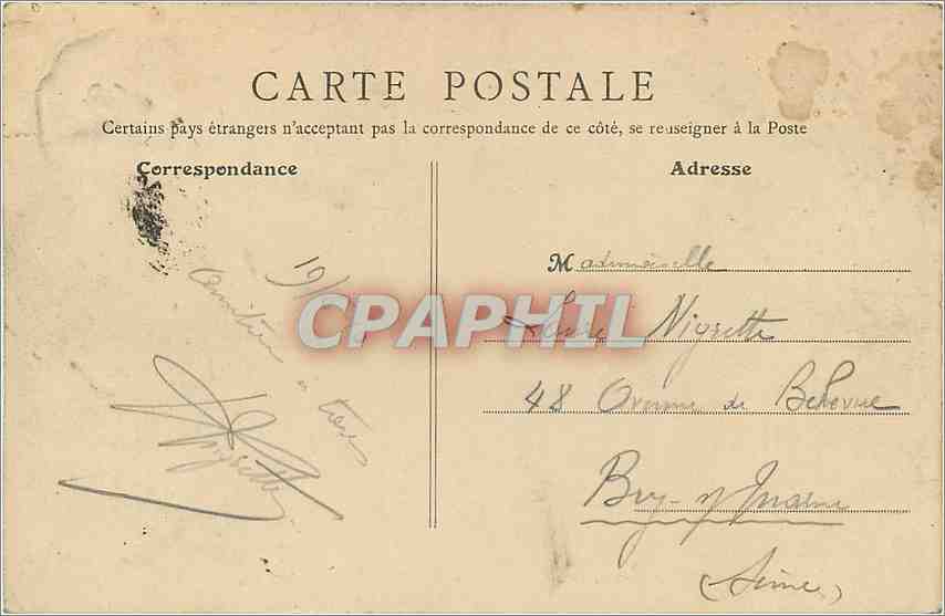 CPA Grenoble Place Victor Hugo et la Montagne de la Bastille  — Rückseite