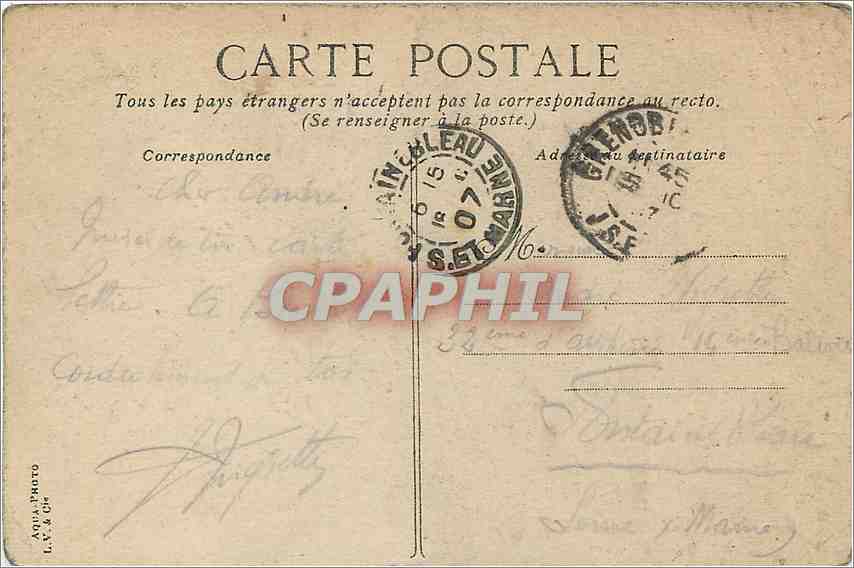 CPA Grenoble Le Couvent  — Rückseite