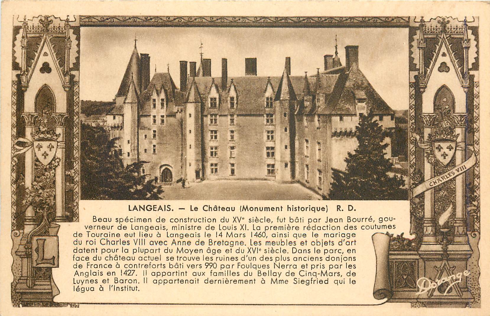 CPA Langeais Le Chateau Monument historique 
