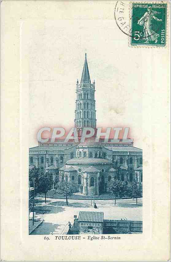CPA Toulouse Eglise St Sernin 