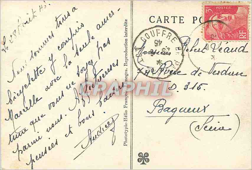 Quelle von PADIRAC (Lot) — Anlegestelle und See der Bouquets — Rückseite
