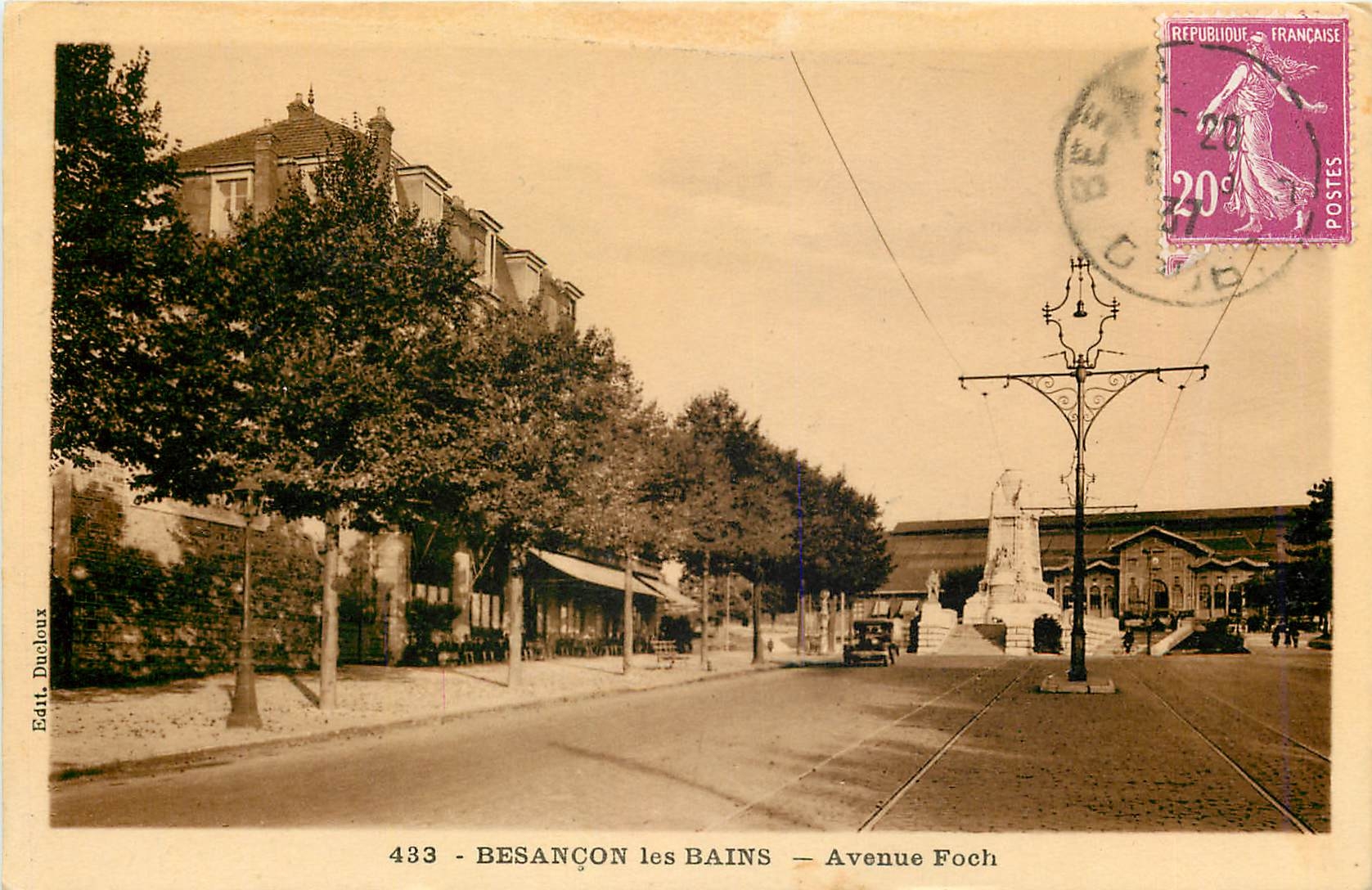 CPA Besancon les Bains Avenue Foch 