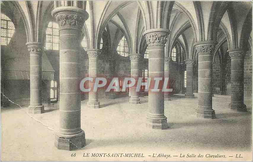 CPA Le Mont Saint Michel L'Abbaye La Salle des Chevaliers 
