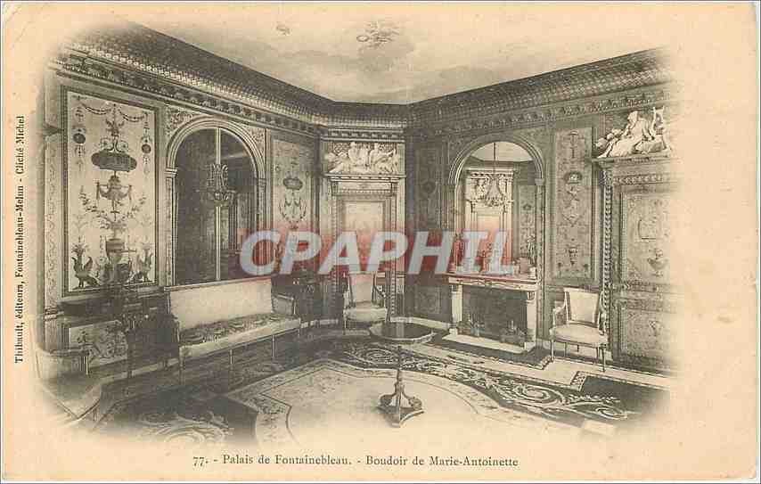 Palais de Fontainebleau - Boudoir de Marie-Antoinette — éditeur Thibault, Fontainebleau-Mehan, n°77