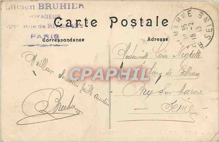Bordeaux — Le péristyle du Grand Théâtre et la place de la Comédie — PP. — Rückseite