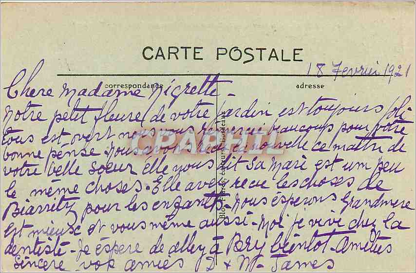 CPA Biarritz Cote Basque Le Rocher de la Vierge par Mer agilee  — Verso