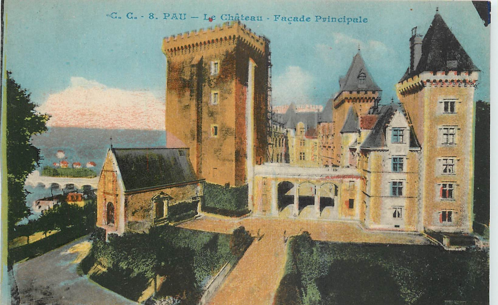CPA Pau Le Chateau Facade Principale