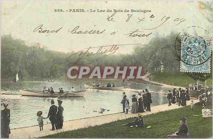 CPA Paris Le Lac du Bois de Boulogne 