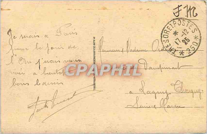 CPA Les Vosges Pittoresques Le Haut Barr L'Hotel  — Rückseite