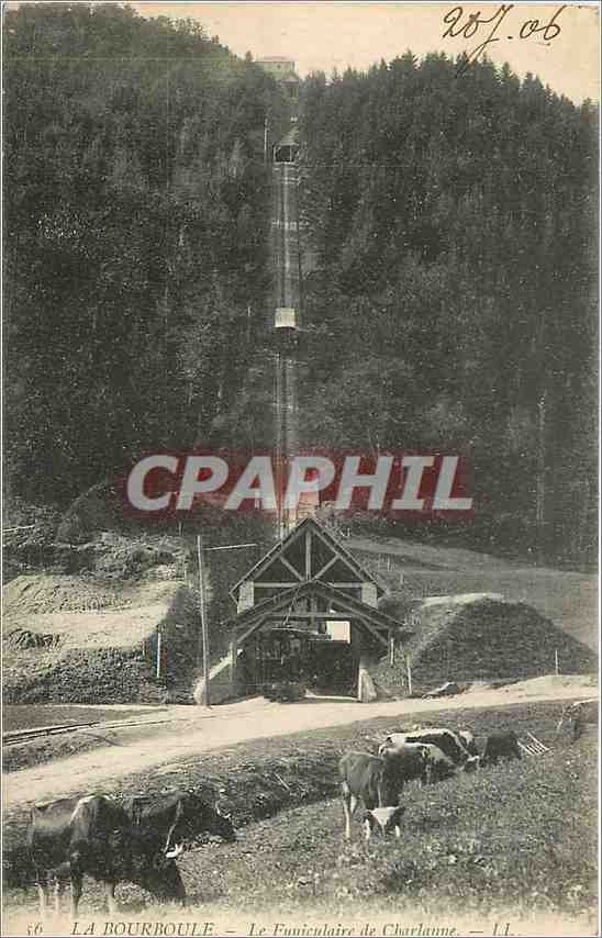 CPA La Bourboule Le Funiculaire de Charlanne Vaches