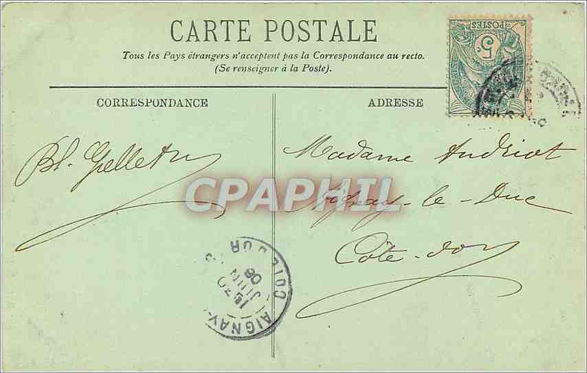 CPA La Bourboule Le Funiculaire de Charlanne Vaches — Back