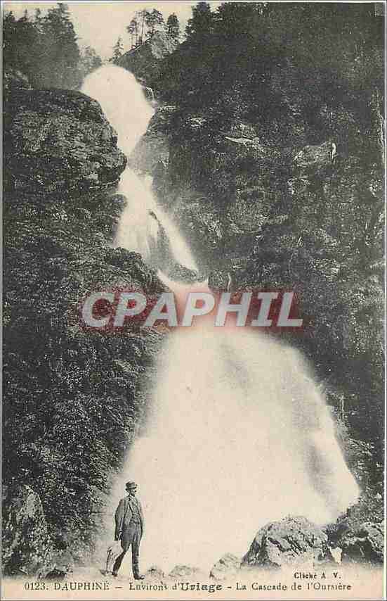 Dauphiné - Environs d'Uriage - La Cascade de l'Oursière — Cliché A. V. n° 0123