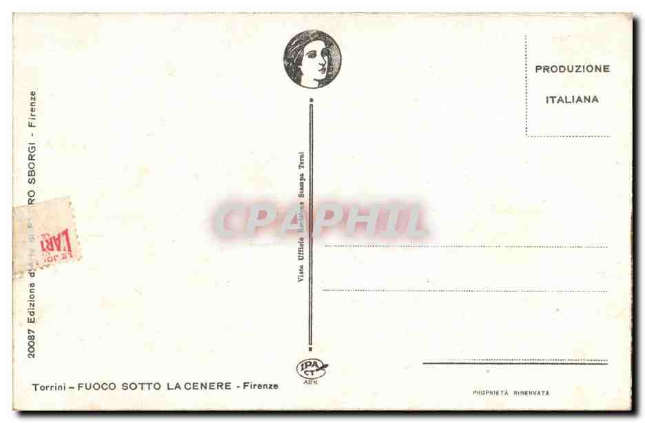 Un vieil homme et une vieille femme échangeant un pot — scène de vie — Édition Torrini, Florence — Verso