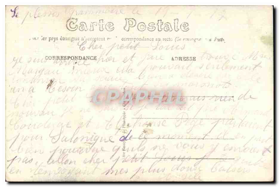 CPA Costume Folklore Costume sarthois Saloperie v la mon parapluie qui d vire  — Verso